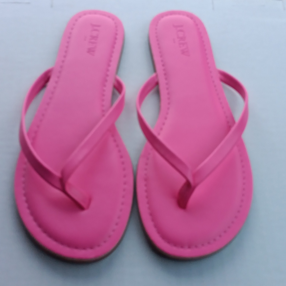 J. CREW BRIGHT PINK SANDALS